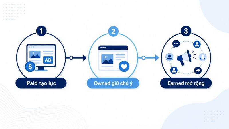 C&aacute;ch kết hợp Paid, Owned, Earned Media trong chiến dịch Marketing