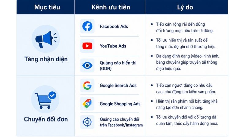 Hướng dẫn chọn kênh Mobile Advertising theo mục tiêu chiến dịch