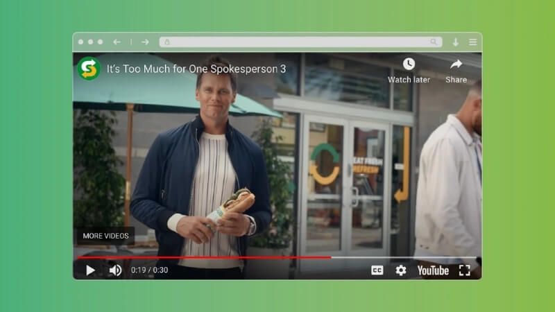 Video quảng cáo CTV của thương hiệu thức anh nhanh Subway 