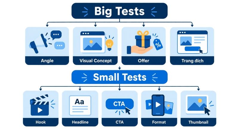 Các tầng Big Tests và Small Tests