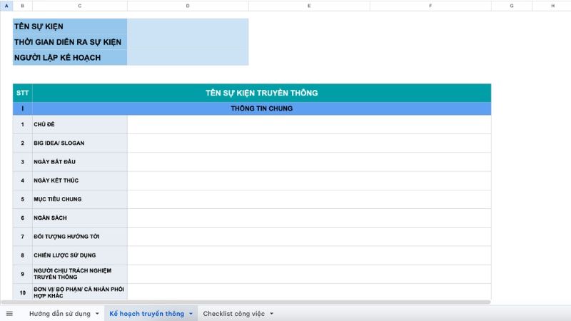 V&iacute; dụ template sự kiện truyền th&ocirc;ng