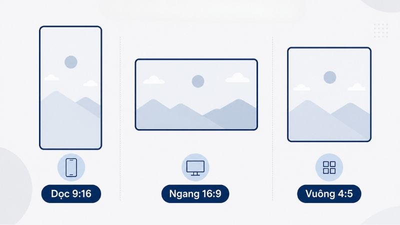 So sánh vertical video ads và horizontal video ads theo aspect ratio