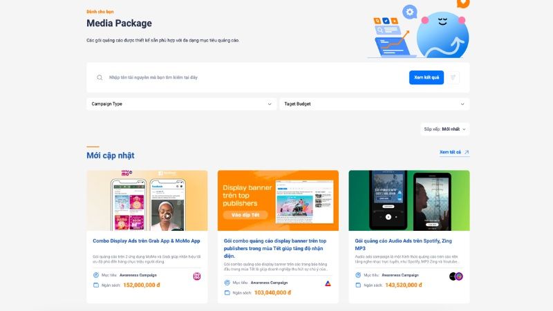 Media Lab cung cấp các gói quảng cáo được thiết kế sẵn phù hợp với đa dạng mục tiêu quảng cáo