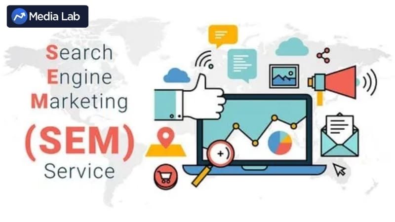 Search Engine Marketing (SEM) là hình thức tiếp thị qua các công cụ tìm kiếm như Google, Bing, Yahoo!,...