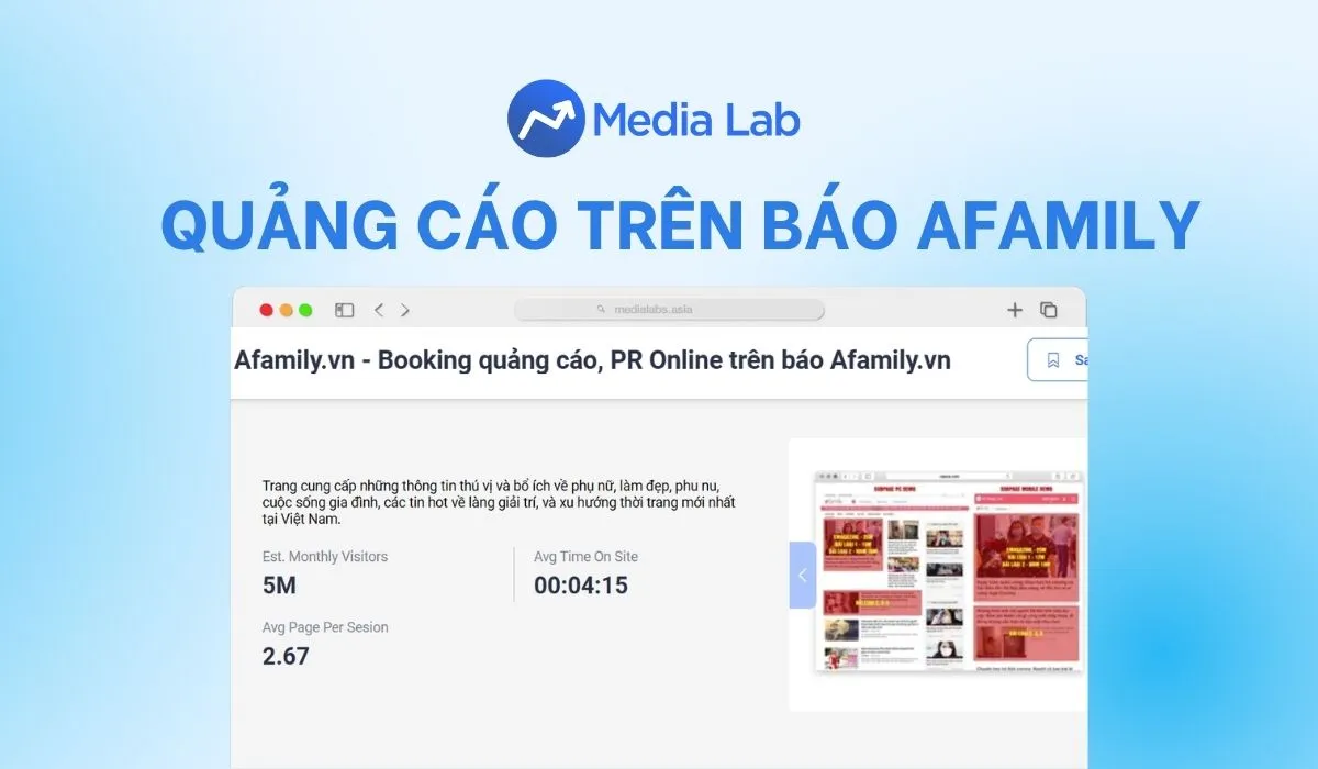 Bảng báo giá quảng cáo trên báo Afamily cập nhật mới nhất 2024