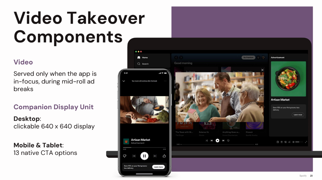 Spotify Video Takover