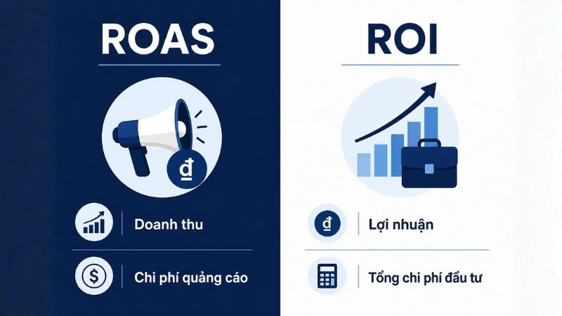 Ph&acirc;n biệt bản chất của ROI v&agrave; ROAS