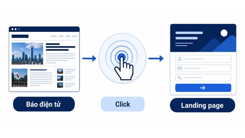 Hiệu quả booking b&aacute;o online trong chiến dịch traffic v&agrave; landing page