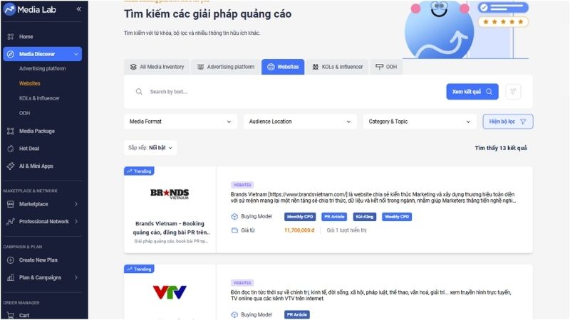 Media Lab - Dịch vụ booking quảng cáo uy tín