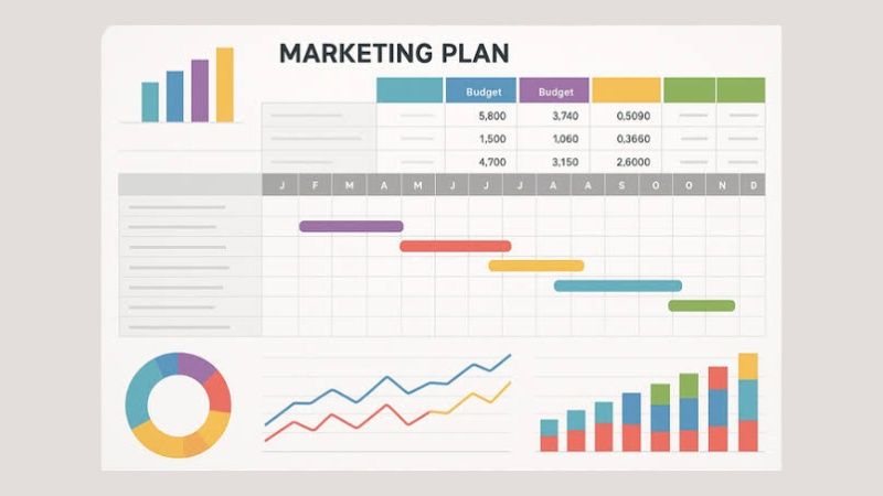 Marketing plan template l&agrave; khung t&agrave;i liệu gi&uacute;p doanh nghiệp tổ chức hoạt động marketing hiệu quả