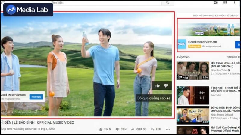 Chọn vị trí hiển thị quảng cáo của doanh nghiệp