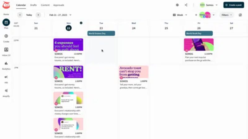 Hootsuite Multi-Platform Content Planner