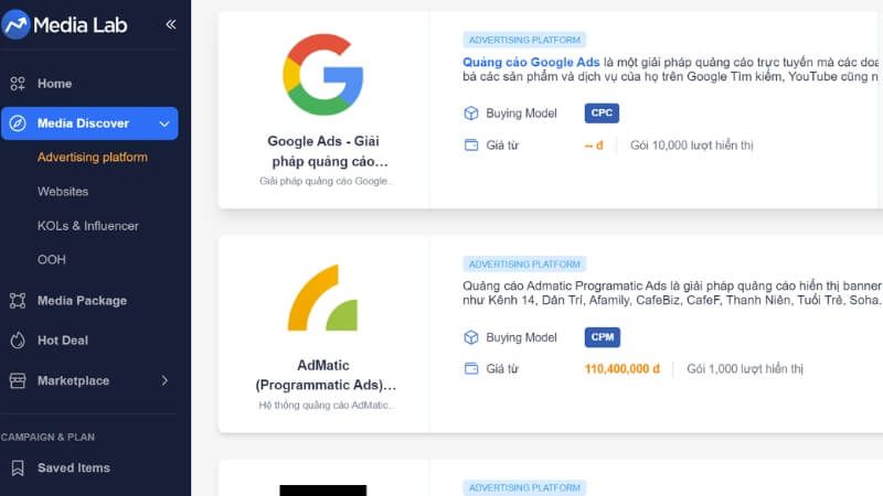 Liên hệ Media Lab để được hỗ trợ chạy quảng cáo Google