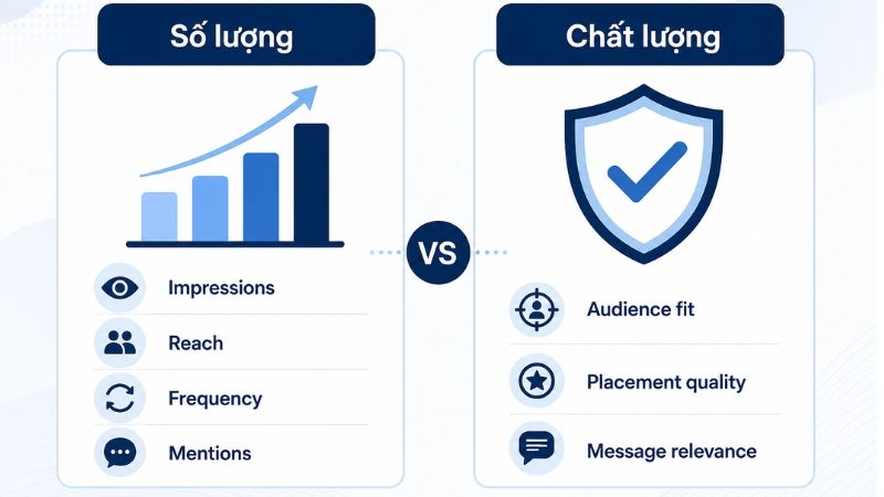 Các chỉ số đo lường media exposure và yếu tố chất lượng