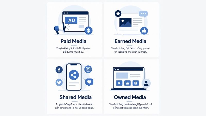Shared Media trong mô hình PESO