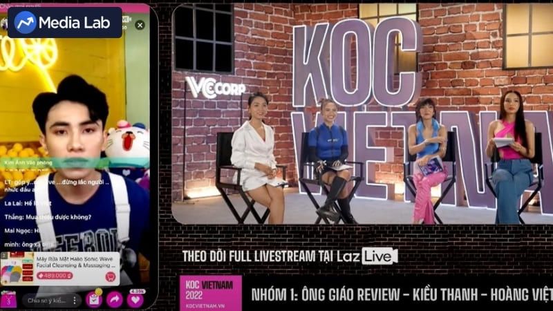KOC có thể livestream để tiến hành bán hàng và tăng thêm thu nhập