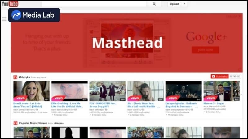 Masthead Ads YouTube không giới hạn thời lượng