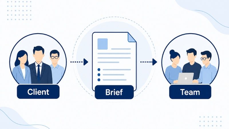 Brief l&agrave; cầu nối giữa người giao việc v&agrave; người triển khai