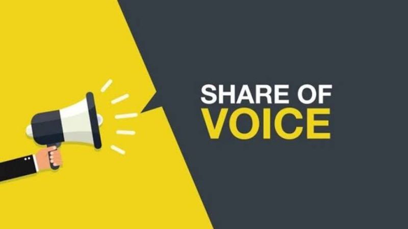 Share of Voice thể hiện tỷ lệ phần trăm các cuộc thảo luận về thương hiệu so với đối thủ cạnh tranh