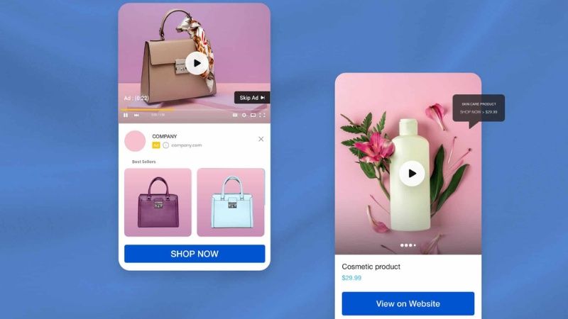 Shoppable Video Ads là dạng quảng cáo video có gắn sản phẩm để người xem có thể khám phá sản phẩm