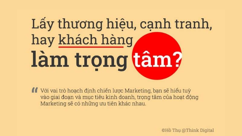Cần xác định lại trọng tâm của hoạt động Marketing