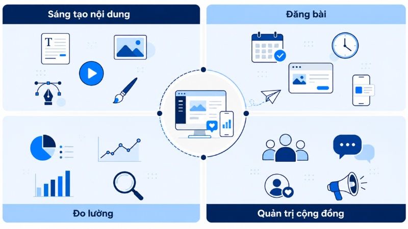 Danh s&aacute;ch c&ocirc;ng cụ Social Media nổi bật năm 2026 theo từng nhu cầu