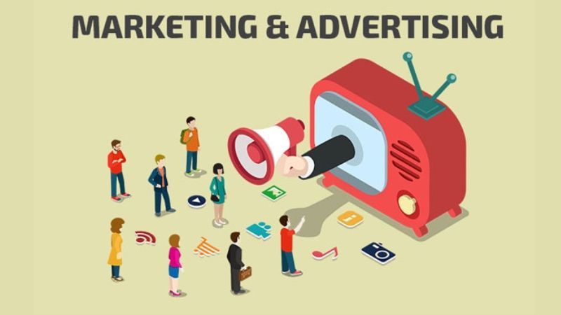 Marketing bao hàm một phạm vi rộng lớn hơn nhiều so với Quảng cáo