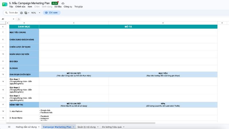 V&iacute; dụ template theo chiến dịch
