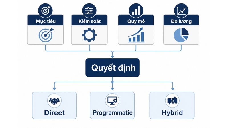 Chọn Direct và Programmatic phù hợp với bối cảnh vận hành và mục tiêu thực tế
