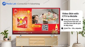 Connected TV Ad - Video Skin with CTV to Mobile Video 15 - 30s | Skippable 