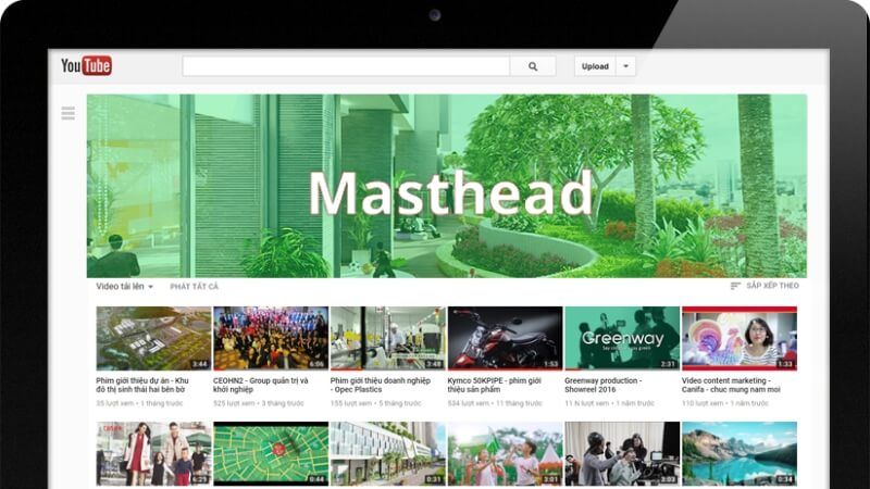 Masthead Ads là quảng cáo video xuất hiện ở vị trí đầu tiên trên trang chủ YouTube