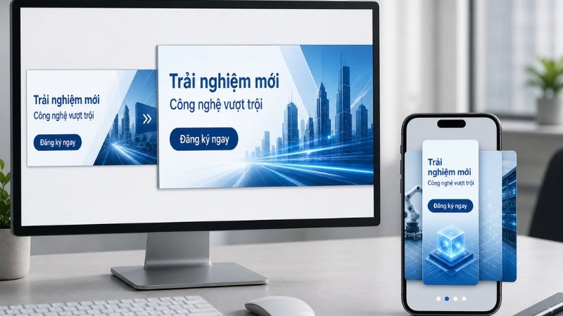 Expandable banner cho launch sản phẩm