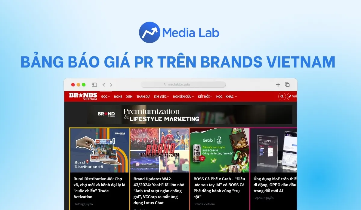 Bảng báo giá quảng cáo, PR trên Brands Vietnam mới nhất 2024